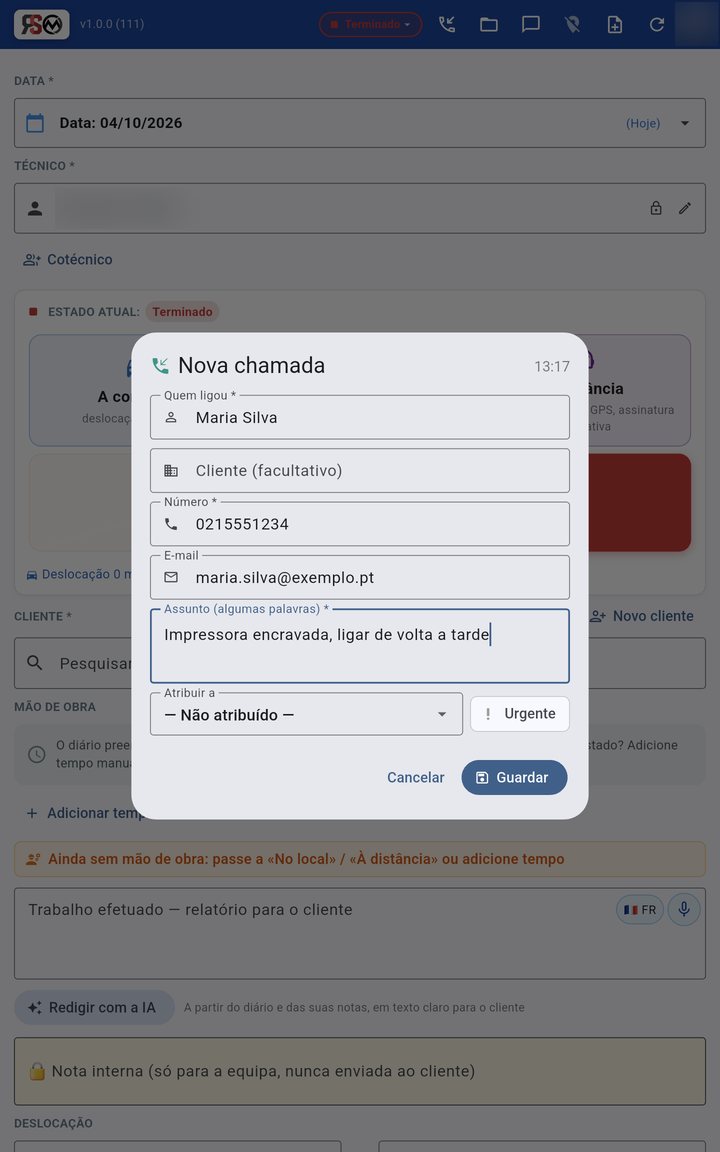 Nova chamada