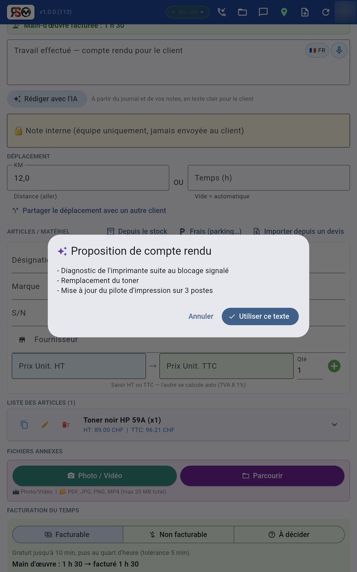 Compte rendu rédigé par l'IA