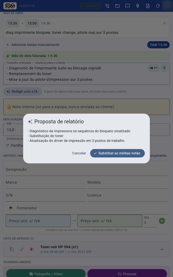 Relatório redigido pela IA